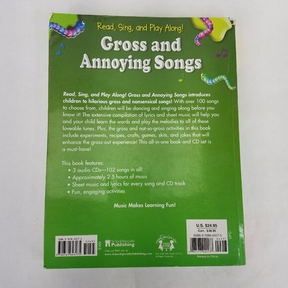 Gross and Annoying Songs :Grades 2-4 by Ken Carder (2006, Trade Paperback) 3 CDs - Picture 3 of 8